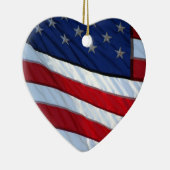米国は愛国心が強いクリスマスに印を付けます セラミックオーナメント (右)