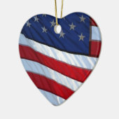 米国は愛国心が強いクリスマスに印を付けます セラミックオーナメント (左)