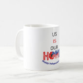 「米国は我が国である」愛国的カスタム コーヒーマグカップ (正面左)