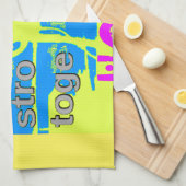 米国は最高のヒラリーが共に強くなることを望む キッチンタオル (四つ折り)