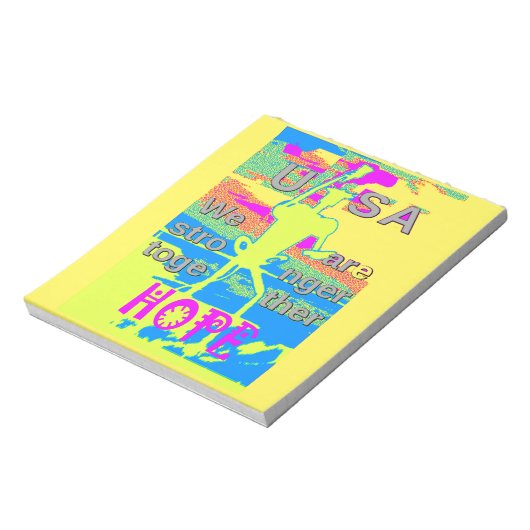 米国は最高のヒラリーが共に強くなることを望む ノートパッド (回転)