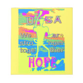 米国は最高のヒラリーが共に強くなることを望む ノートパッド (正面)