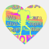 米国は最高のヒラリーが共に強くなることを望む ハートシール (正面)