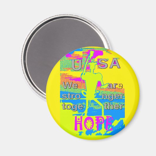 米国は最高のヒラリーが共に強くなることを望む マグネット (正面/裏面)