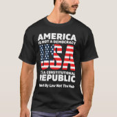 米国は法に支配された立憲共和国だ Tシャツ (正面)