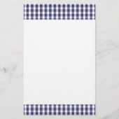米国は点検される青および白いギンガムに印を付けます 便箋 (正面)