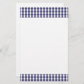 米国は点検される青および白いギンガムに印を付けます 便箋 (正面/裏面)