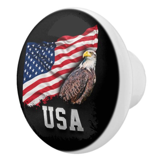 米国は白頭鷲と7月第4印を付けます セラミックノブ (右)