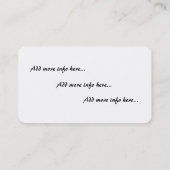 米国は白頭鷲の鳥の愛国者の名刺に印を付けます 名刺 (裏面)