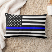 米国は白黒薄いブルーライン装飾に印を付けます ランバークッション (ブランケット)