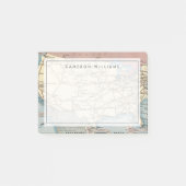 米国は航空速達によって船のSkyway地図を描きます ポストイット (正面)