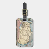 米国は航空速達によって船のSkyway地図を描きます ラゲッジタグ (正面縦)