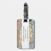 米国は航空速達によって船のSkyway地図を描きます ラゲッジタグ (裏面縦)