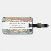 米国は航空速達によって船のSkyway地図を描きます ラゲッジタグ (裏面横)