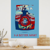 米国は良い日を過ごす我々は一緒に強い引用文 ポスター (キッチン)