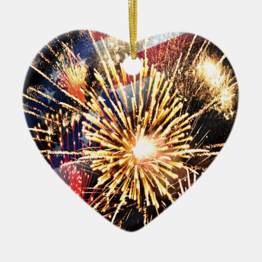 米国は花火印を付け、 セラミックオーナメント (正面)