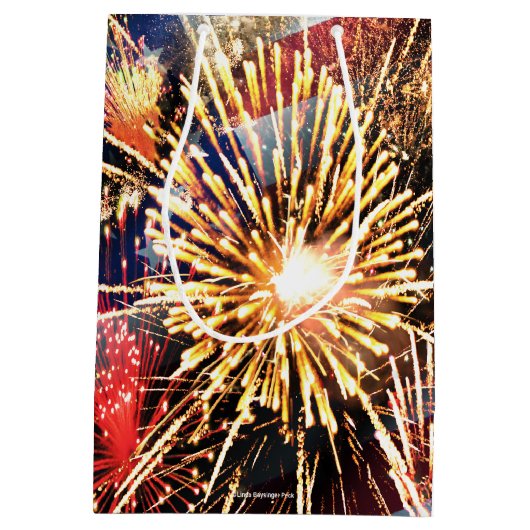 米国は花火印を付け、 ミディアムペーパーバッグ (裏面)