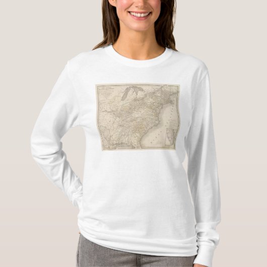 米国は解決の提示の地図を描きます Tシャツ (正面)