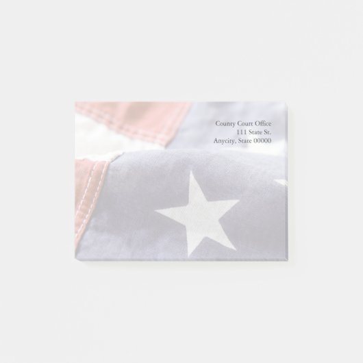 米国は近くの上で衰退します印を付けます ポストイット (正面)