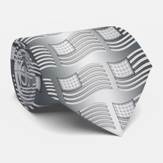 米国は銀製の金属の効果と印を付けます ネクタイ (ロール)