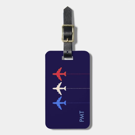 米国は飛行機で旅行する ラゲッジタグ (正面縦)