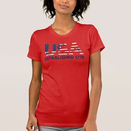 米国は1776年のTシャツを制定 Tシャツ (正面)