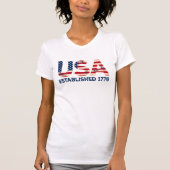 米国は1776年設立 Tシャツ (正面)