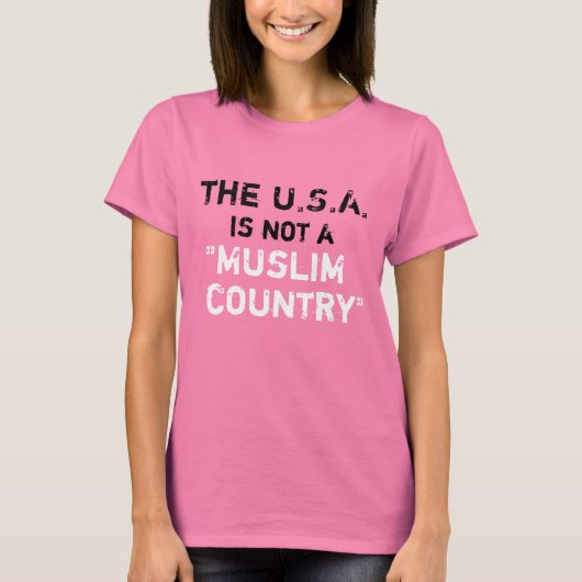 米国は「イスラム教国」ではない Tシャツ (正面)