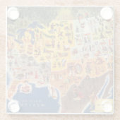 米国は-休暇地図を描き、遊びます ガラスコースター (裏面)