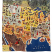 米国は-休暇地図を描き、遊びます シャワーカーテン (正面)