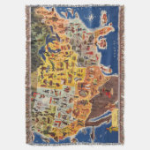 米国は-休暇地図を描き、遊びます スローブランケット (正面縦)