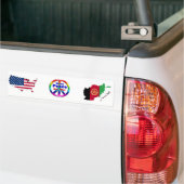 米国は"平和ない戦争"アフガニスタンをします バンパーステッカー (トラック上)