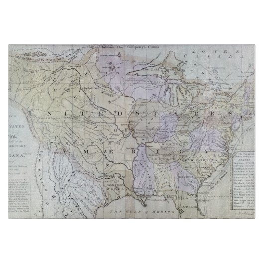 米国は、c1812地図を描きます カッティングボード (正面)