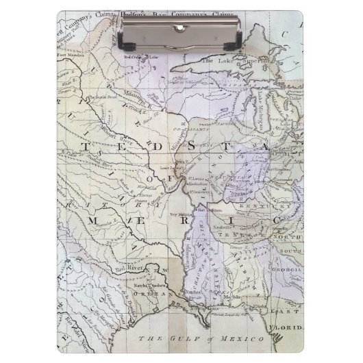 米国は、c1812地図を描きます クリップボード (正面)