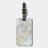 米国は、c1812地図を描きます ラゲッジタグ (正面縦)