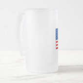 米国はTシャツおよびギフトに印を付けます フロストグラスビールジョッキ (正面左)