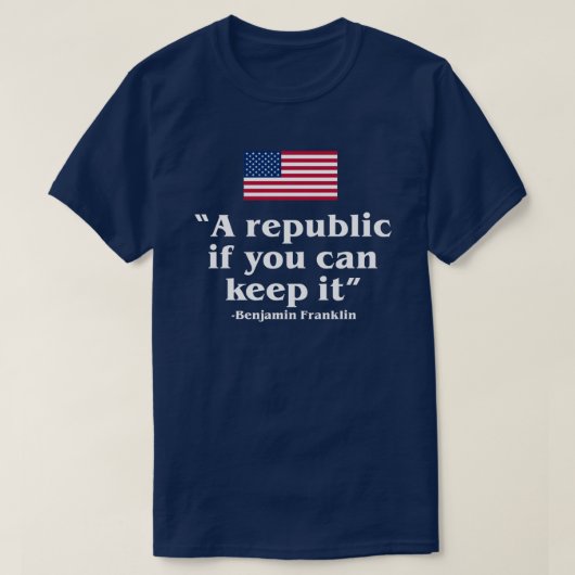 米国もし憲法保T-Sできる共和国 Tシャツ (デザイン正面)