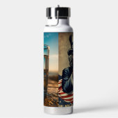 米国をテーマにしたステンレススチールウォーターボトル – 耐久性 ウォーターボトル (右面)