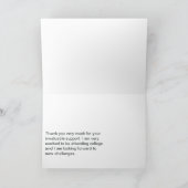 米国をテーマにした卒業写真ありがとう サンキューカード (内部)