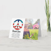 米国をテーマにした卒業写真ありがとう サンキューカード (正面)