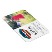 米国をテーマにした卒業写真招待状 マグネット (右側)