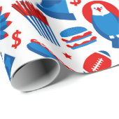 米国をテーマにした ラッピングペーパー (ロールコーナー)