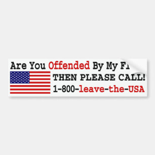 米国を去って下さい バンパーステッカー