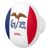 米国アイオワ州の旗とセラミックノブのプル州 セラミックノブ (右)