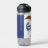 米国アイオワ州の旗を持つ水の州 ウォーターボトル (正面)