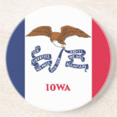 米国アイオワ州旗を持つコースター コースター (正面)
