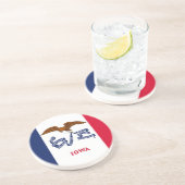 米国アイオワ州旗を持つコースター コースター (側面)