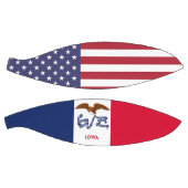 米国アイオワ州旗を持つフルサイズバスケットボール バスケットボール (パネル)