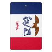 米国アイオワ州旗を持つミニ州 ミニクリップボード (裏面)