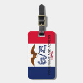 米国アイオワ州旗を持つ荷札 ラゲッジタグ (正面縦)